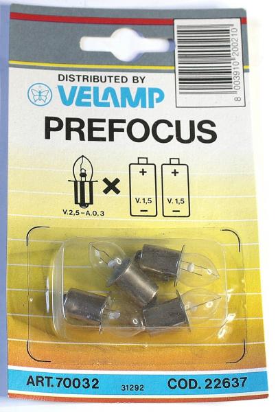 Prefocus Birne / 2,5 Volt / 0,3 A  / VE mit 4 Stk
